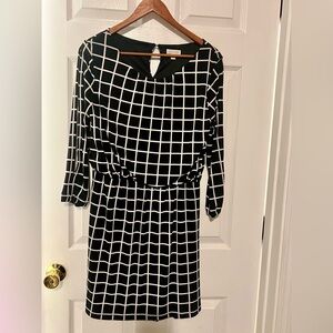 Charming Charlie Black and White Checkered Dress